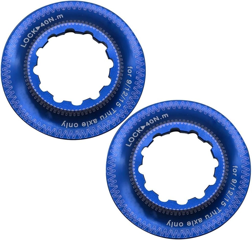Bike Center Locking Rings for Disc Brake Rotor on Center Lock Hub Aluminum Alloy(Blue)