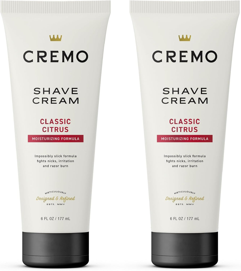 Cremo Shaving Cream Mens, Astonishingly Superior Ultra-Slick Shaving Cream for Men, Fights Nicks, Cuts And Razor Burn, 6 Fl Oz (2 Pack)