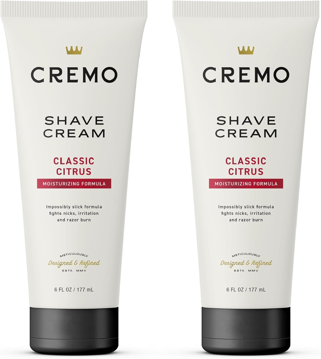 Cremo Shaving Cream Mens, Astonishingly Superior Ultra-Slick Shaving Cream for Men, Fights Nicks, Cuts And Razor Burn, 6 Fl Oz (2 Pack)