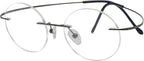 Eyekepper Titanium Rimless Round Reading Glasses Circle Readers For Men