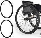 Silicone Wheelchair Push Rim Covers, 20/22/24inch 1 Pair Wheelchair Rear Wheel Push Ring Protective Cover, Non-slip Wear-Resistant Hand Push Cover, Cover for Improve Grip and Traction(Black,24in)