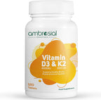 AMBROSIAL Vitamin D3 & K2 Tablets Pack of 1-120 Tablets