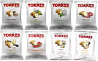 (Most Popular Flavors) Torres Spanish Potato Chips Patatas Fritas Variety Pack Made in Barcelona, Spain (8 Pack)