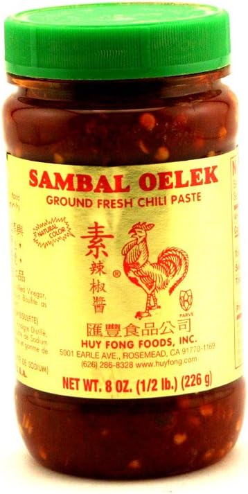 Huy Fong Sambal Oelek Ground Chili Paste - 8 oz x 2 bottles