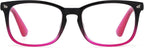Square Reading Glasses for Women - Oversized Readers Ladies - Black Purple Frame +0.75
