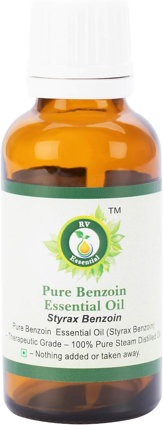 Benzoin Essential Oil | Styrax Benzoin | Styrax Benzoin Essential Oil | 100% Pure Natural | Steam Distilled | Therapeutic Grade | 5ml | 0.169oz by R V Essential