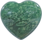 Amogeeli 10pcs Mini Healing African Jade Heart Love Carved Pocket Stone Set, Polished Stone Heart for Chakra Reiki Meditation Decoration