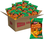 Herr's Jalapeño Poppers Flavored Cheese Curls - Made with Cheddar Cheese - 1.23 Ounce (Pack of 24) Great for Bold Flavor Fans