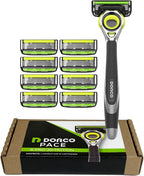 Dorco Pace 6 Pro 3D Motion Razor System - 1 Handle + 9 Cartridge Set