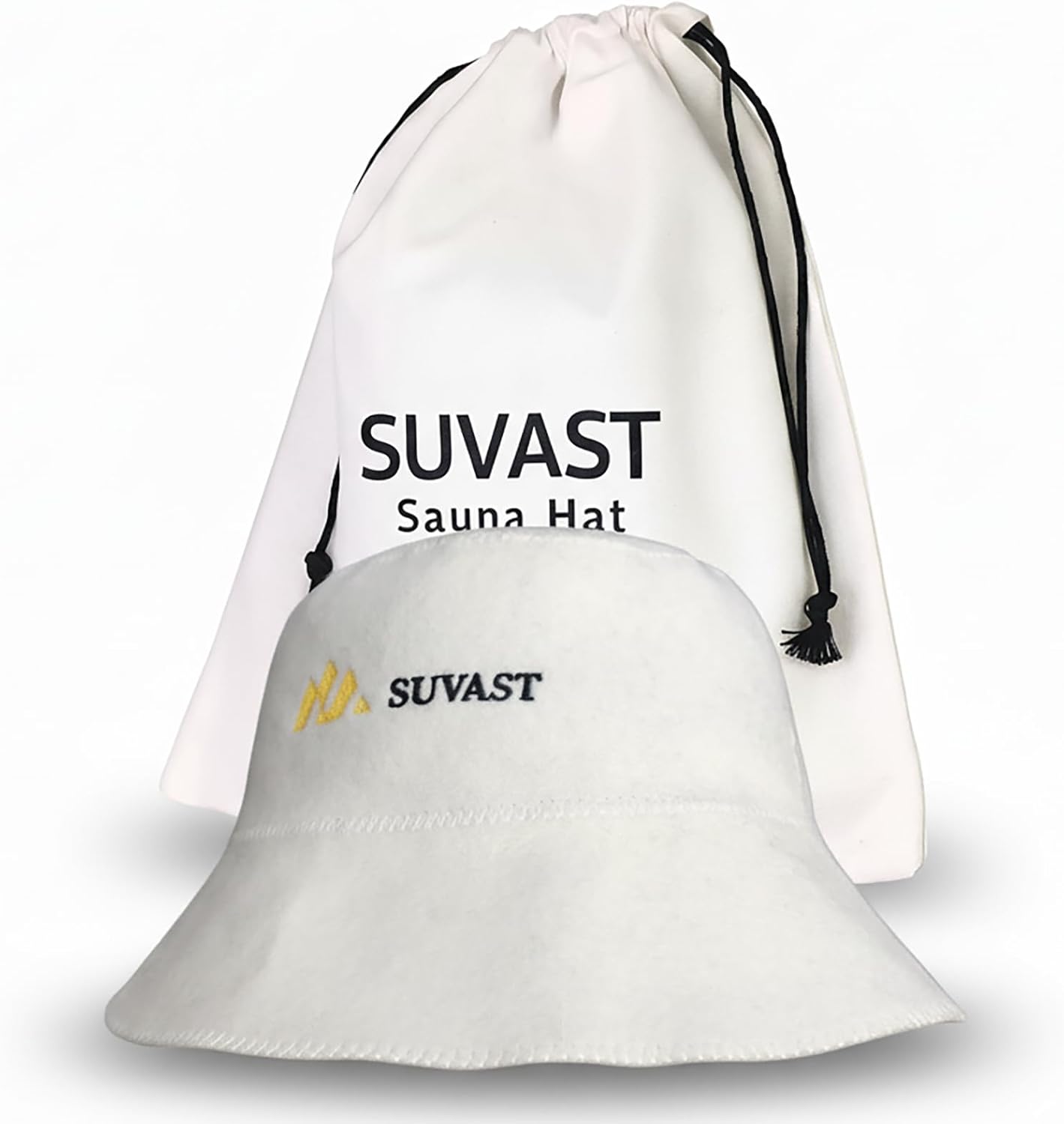 100% Wool Sauna Hat, Natural Felt Heat-Resistant Cap for Steam Room & Spa,