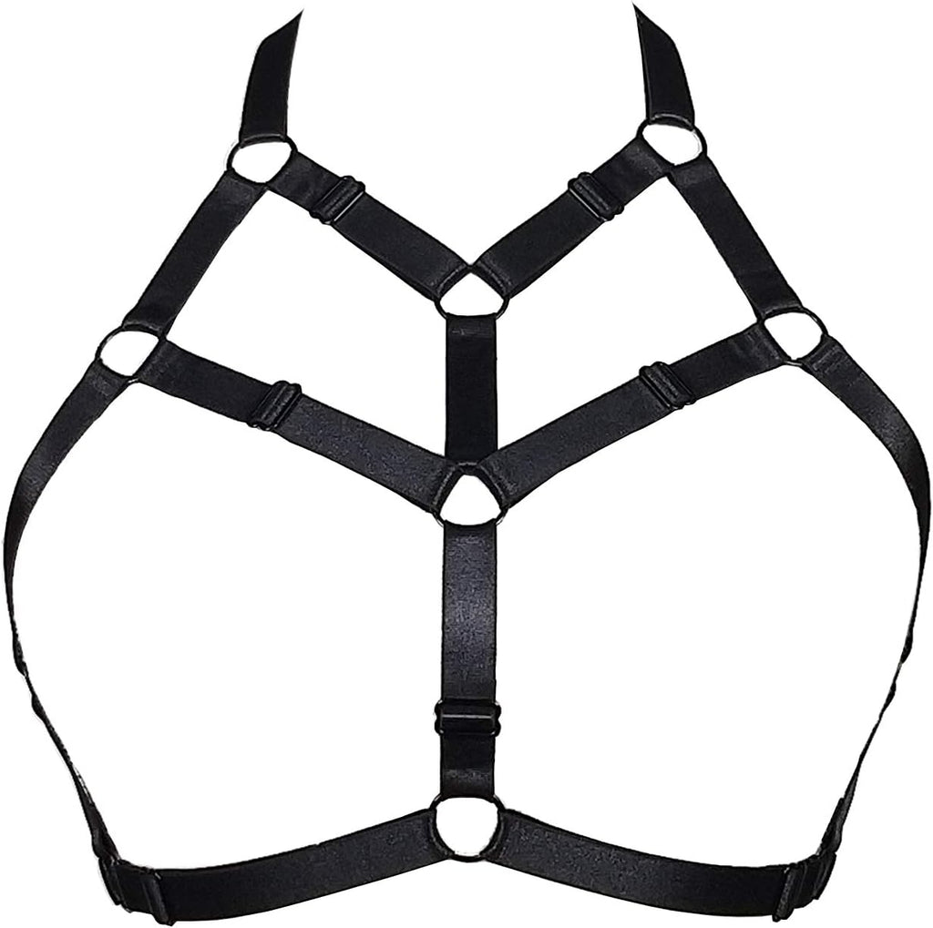 Women Harness Caged Bra Body Harness Cupless Bra Elastic Lingerie Punk Gothic Style Strappy Bralette