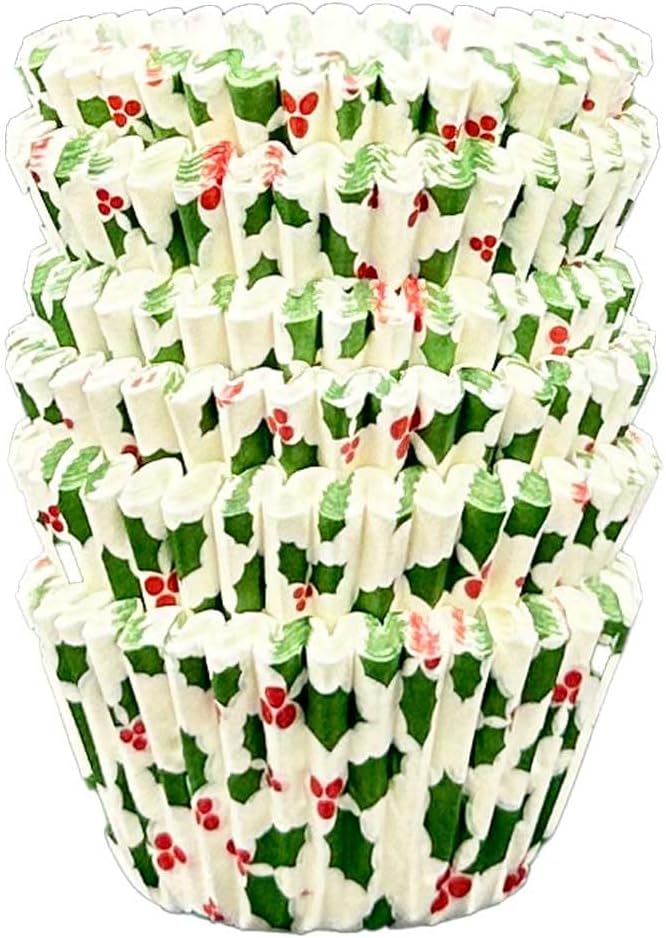 Mini Muffin White Holly (300 Cases), Paper