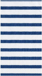 Caspari Guest Towel Bretagne Paper Guest Towel Napkins in Blue-15 Per Package, Guest Towel, Blue (11860G)