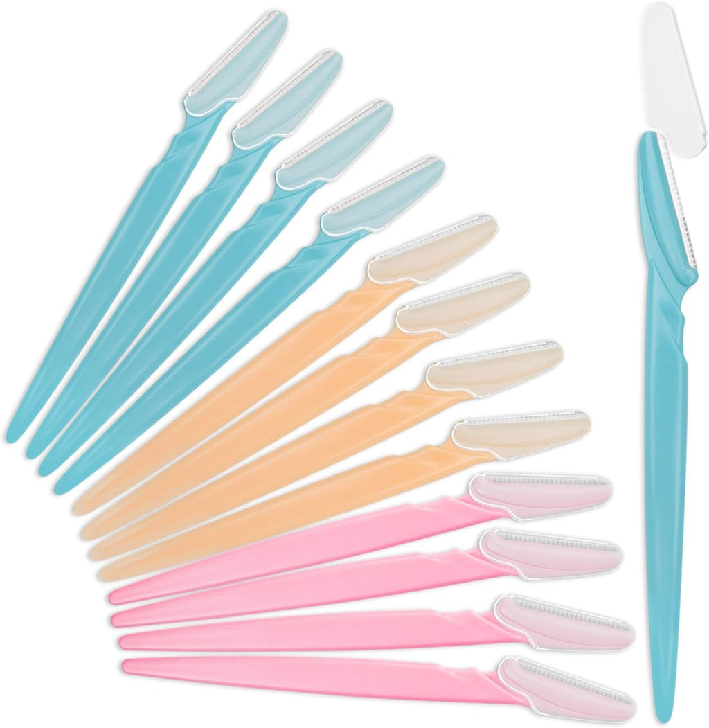 MoHern Eyebrow Razor for Women, 12 Pcs Dermaplaning Tool for Face Professional, Face Razor for Women Facial Hair Remover