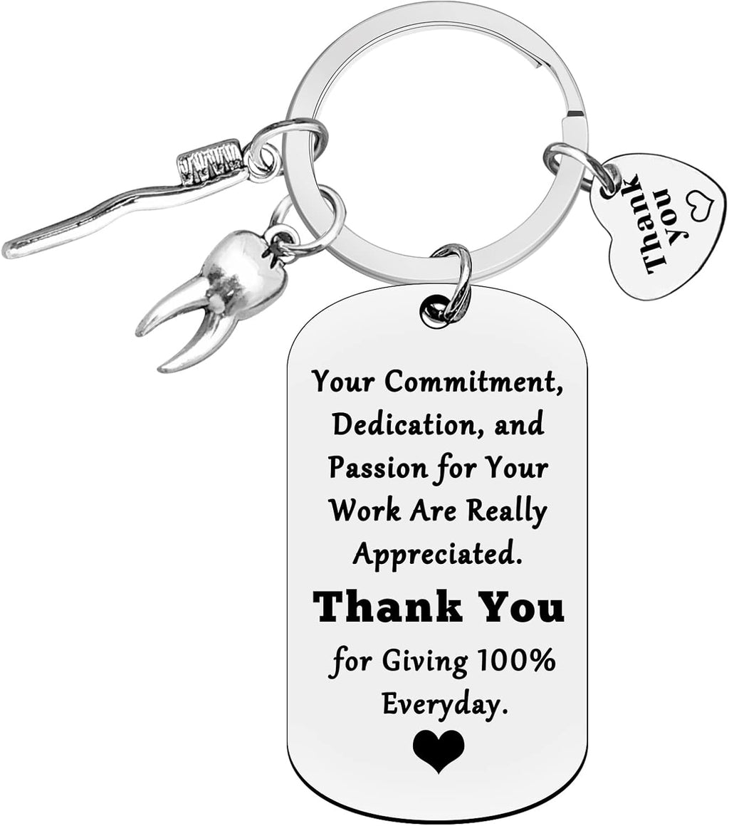 Xiahuyu Dentist Gifts Keychain Dentist Appreciation Gifts Dental Hygienist Gift Dental Assistant Gift Dental Nurse Gift Christmas Birthday Retirement Thank You Gifts for Dental Employee Staff