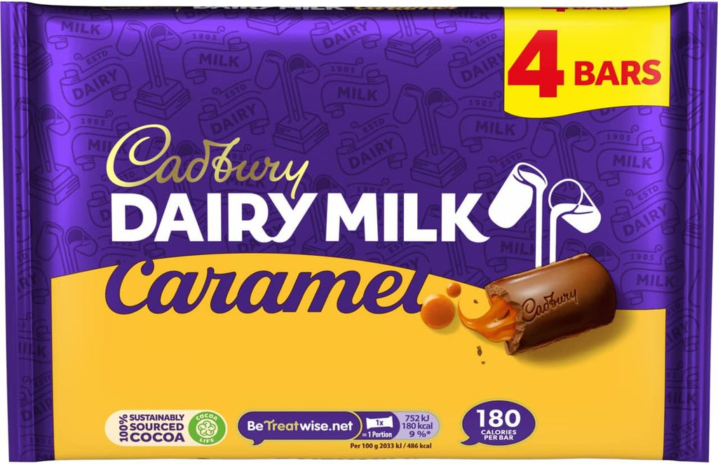Original Cadbury Dairy Milk Caramel Chocolate Bar Pack Imported From The UK England