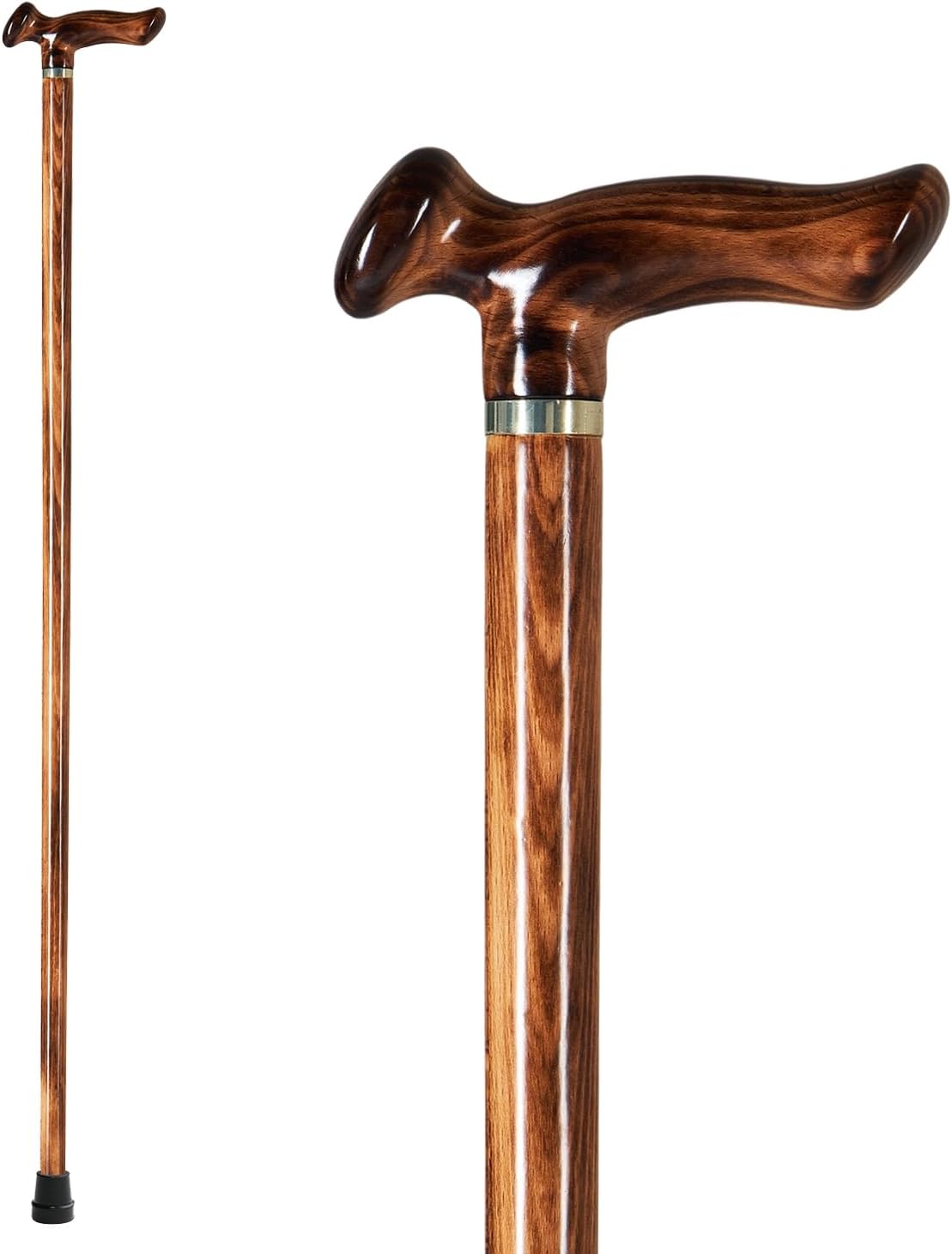GUYUE Men's and Women's Handcrafted Wooden Canes, Ergonomic Design, Natural Solid Wood Luxury Walking Sticks, Gentleman Canes, Ideal Gift