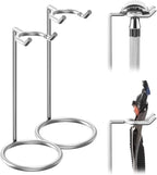 Linkidea Stainless Steel Safety Razor Stand, Shaving Stand, Travel Shaver Holder, Compatible with Long Handle Razor, Fusion 5, ProShield, Mach 3 (Silver/Polished Chrome)