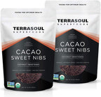 Terrasoul Superfoods Organic Sweet Cacao Nibs, 2 Lbs (2 Pack) - Coconut Sugar Sweetened | Antioxidants | Magnesium