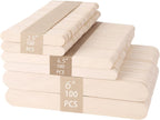 KTOJOY 300 Pcs Craft Sticks Ice Cream Sticks Natural Wood Popsicle Craft Sticks, 3 Mixed Sizes Jumbo Popsicle Sticks Bulk and Small Popsicle Sticks, Wooden Sticks for DIY