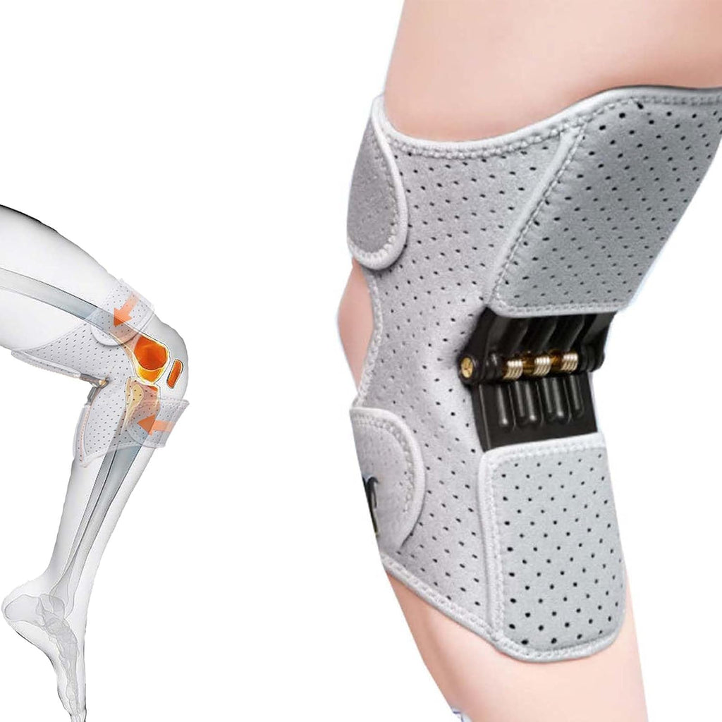 Knee Support Booster Brace with Spring-Powered Joint Assistance – Designed for Stair Climbing and Squatting Support for Seniors, Reduces Knee Pressure During Stair Climbing & Squatting