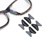 Eyeglass Nose Pads - SMARTTOP Stick on 2.5mm Silicone Anti Slip Adhesive Eyewear Nose Pads Cushions for Eyeglasses Sunglasses Spectacles - 12 Pairs(Black)