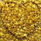 CandiJumpin Edible Stars for Cake Decorating, Gold Star Sprinkles Star Cake Decorations Edible Large Small Gold Stars Baby Shower Party Birthday Wedding Christmas Supplies 3 OZ