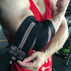 HYFAN Professional Elbow Wraps Elastic Straps Brace Support Protector for Weightlifting Workout Bodybuilding Gym Fitness