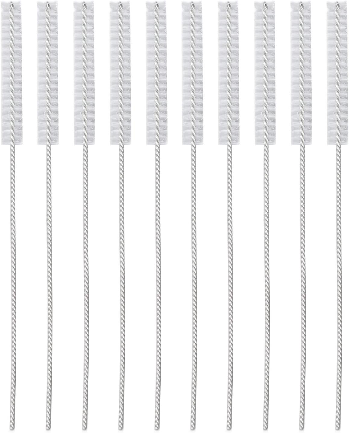 10 Pcs Hearing Aid Vent Tube Cleaning Brush, Professional Nylon Hair Hearing Aid Tube Cleaning Tool Accessory for Clean Small Holes or Pipes