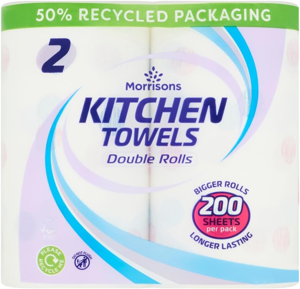 Morrisons Decorated Kitchen Towel 2 Roll
