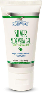 Natural Path Silver Wings 200ppm Silver with Aloe Vera Gel and Tea Tree Oil - Soothing Skin Care - 1.5 oz