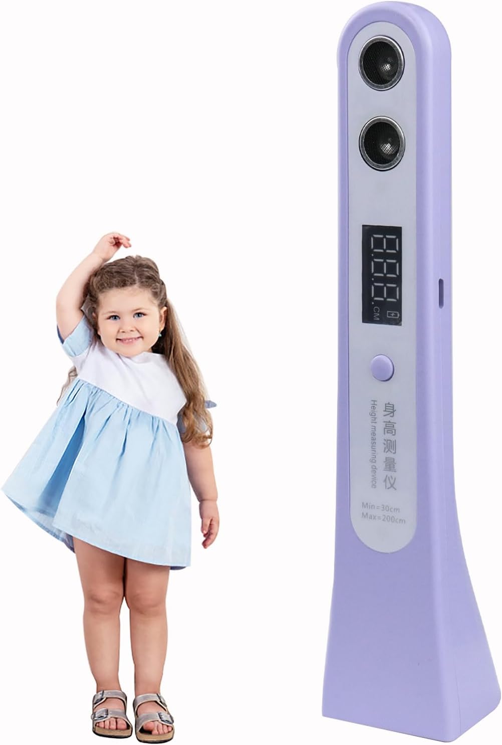Portable Ultrasound Height Measurement Device for Kids and Adults - Digital Stadiometer, Cordless Handheld, 200cm/78.7in Max Range