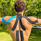 FlexU Pro-Combo-Pack; Ultra-Wide 4” Pre-Cut Y Shape Roll & 2” Continuous Roll Kinesiology Tape; Eases Muscles & Joints Pain; Reduce Swelling & Induce Faster Recovery from Sports Injuries.(Black)
