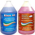 Quality Chemical Heavy Duty Liquid Alkaline Commercial Dishwasher Detergent (1 Gallon) - Rinse All/Commercial Industrial Grade Rinse Aid/Dishwasher Rinse Aid, heat and cool dry Finish (1 Gallon)