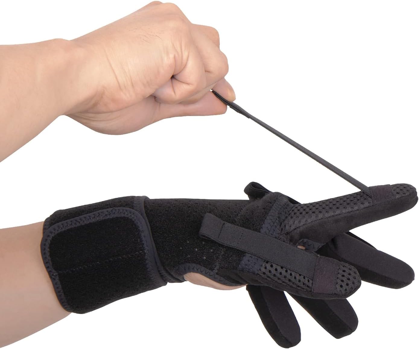 Neofect Finger Splint for Spastic Fingers Medium Left - Stroke Recovery Equipment , Finger exerciser, hand strengthener, finger regabilitation gloves, stroke hand splint, finger straightener, finger exetension exerciser, radial nerve palsy splint