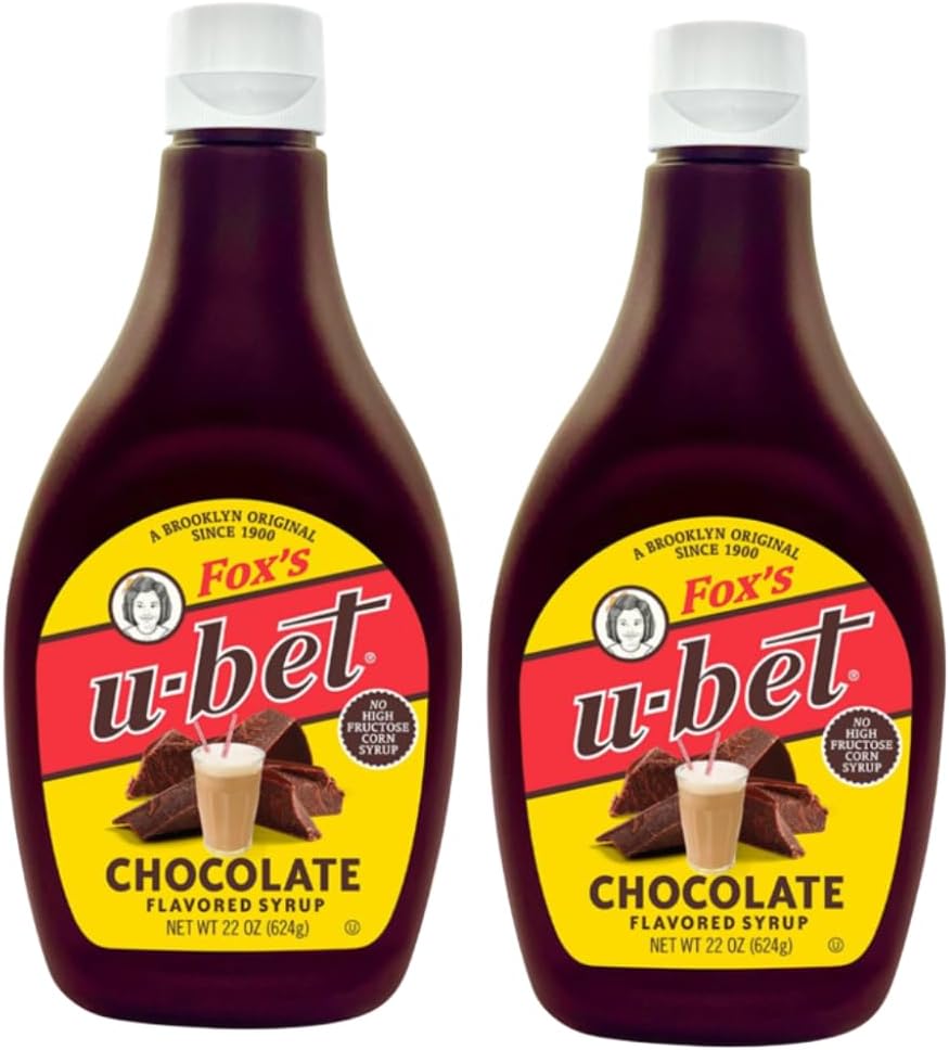 Fox's U-Bet Original Chocolate Flavor Syrup, 22 Ounce (Pack of 2)
