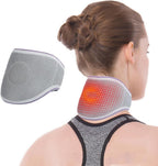 Heated Neck Support Brace for Neck Pain and Support Magnetic Therapy Neck Wrap Neck Heating Pad Cervical Collar Neck Pain Relief Strap Neck Protector for Sore Neck Adjustable Neck Support Neck Warmer