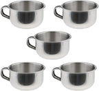 5 Pcs Stainless Steel Mens Shaving Bowl for Shaving Beard Brush
