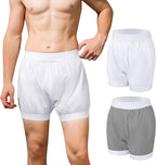 Carer Adult Diaper Covers 2PCS Washable, Leakproof Incontinence Underwear for Men Women Enclosed Elastic, Widened Waistband Design Protection for Long-Term Care & Daily Use（White,Gray,Large）