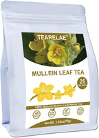 TEARELAE - Mullein Tea Bags For Lungs - 2.65 oz/75g (3g X 25 Bags) - 100% Pure Natural Premium Mullein Leaf Tea - Non-GMO - Caffeine-free