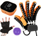 Rehabilitation Robot Glove for Stroke, Robotic Hand Stroke Recovery Equipment, Fingers Strength Training Device for Hemiplegia, Strength Adjustable (Left Hand-L)