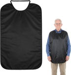 TIESOME 1 Pcs Bibs for Adults, Double Layer Stretchable Adult Bib 28×17 Inch, Reusable Waterproof Washable Clothing Protector, Feeding Bib for Men, Women, Elderly, Senior