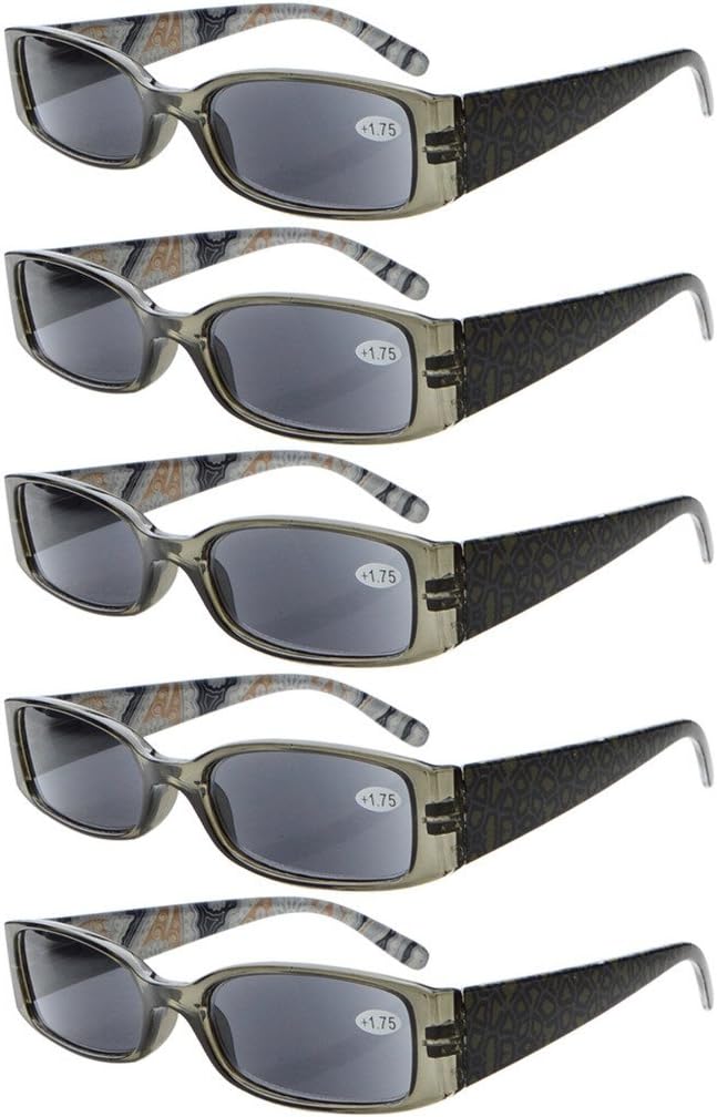 Eyekepper 5 Pairs Reading Glasses for Women Reading Inlcude Reader Sunglasses