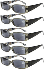 Eyekepper 5 Pairs Reading Glasses for Women Reading Inlcude Reader Sunglasses