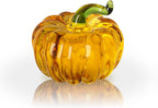 LONGWIN Mini Crystal Pumpkin Collectible Figurines Glass Paperweight Tabletop Decorative Ornaments for Fall Harvest Thanksgiving Halloween Home Decor Gold