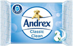 Andrex Classic Clean Washlets Moist Toilet Tissue, certified 'Fine to Flush', Plastic Free & Biodegradable