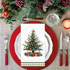 IANFEPH 100 Pcs Christmas Paper Napkin 3 Ply Disposable Bathroom Guest Hand Towels Xmas Tree Decorative Dinner Napkins for Winter Holiday Kitchen Wedding Birthday Party