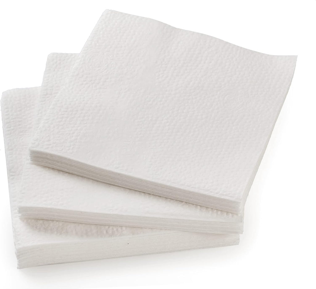 Perfectware 2 ply White Cocktail Napkins. 2 ply Pack of 200 Count