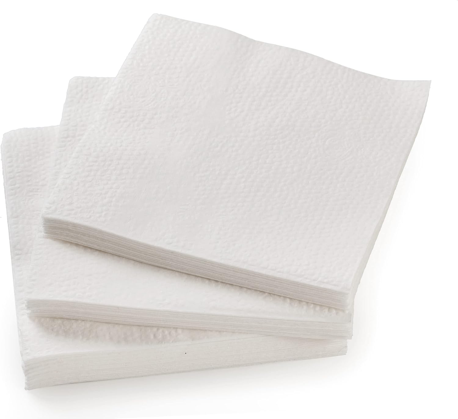 Perfectware 2 ply White Cocktail Napkins. 2 ply Pack of 200 Count