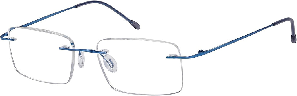 Eyekepper Frameless Reading Glasses for Men Reading - Rectangle Rimless Reader Eyeglasses Blue +1.50